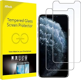 JETech Screen Protector for iPhone 11 Pro, iPhone Xs and iPhone X 5.8-Inch, Tempered Glass Film, 2-Pack